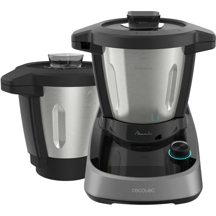 Cecotec Robot de cuisine Mambo Touch avec bol Habana - 1600 W - 3,3 L - 37 fonctions - Gris