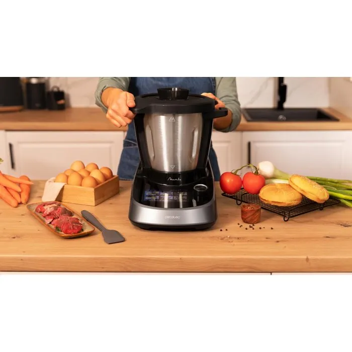 Cecotec Robot de cuisine Mambo Touch avec bol Habana - 1600 W - 3,3 L - 37 fonctions - Gris