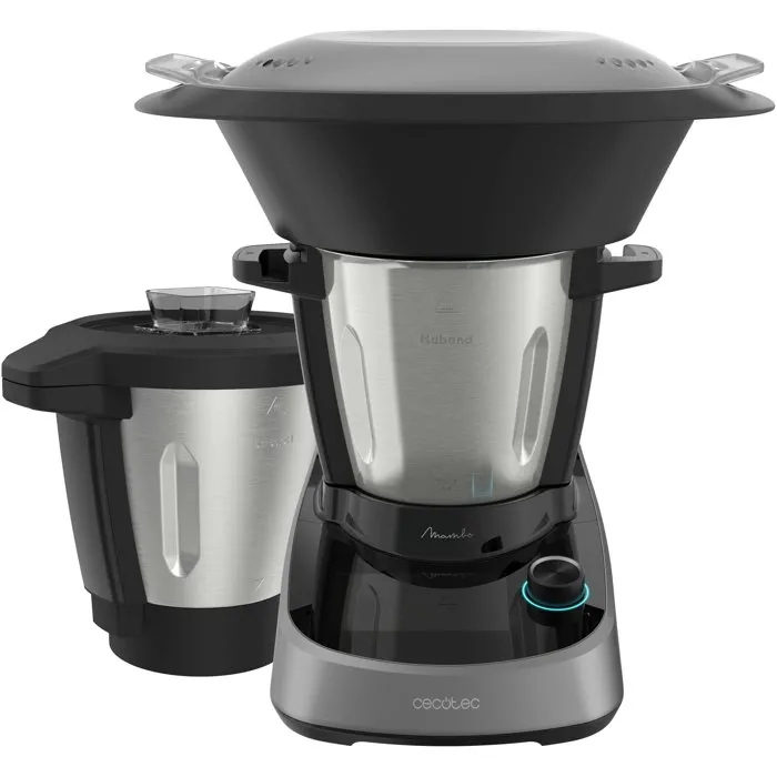 Cecotec Robot de cuisine Mambo Touch avec bol Habana - 1600 W - 3,3 L - 37 fonctions - Gris