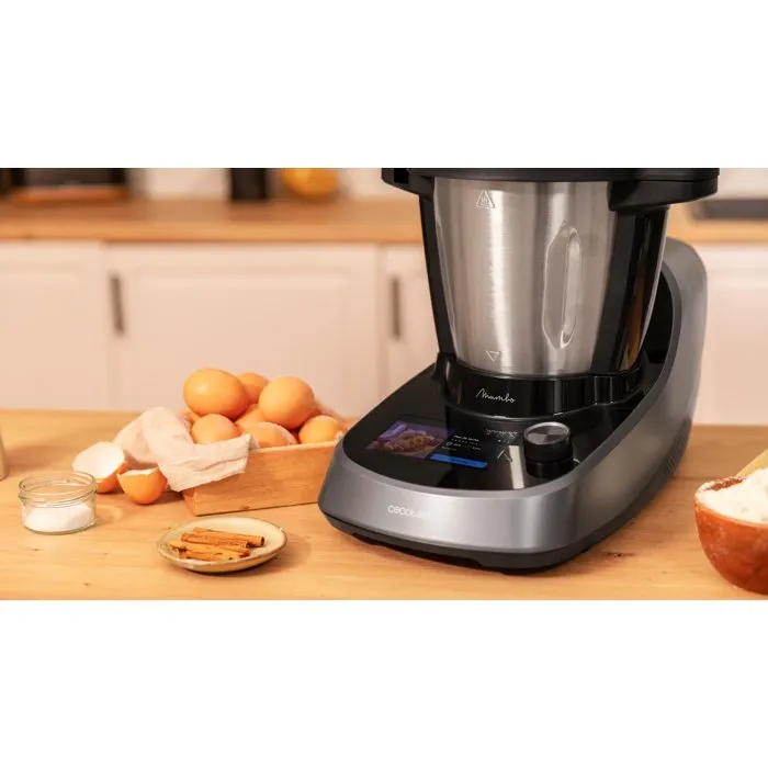 Cecotec Robot de cuisine Mambo Touch avec bol Habana - 1600 W - 3,3 L - 37 fonctions - Gris