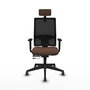 Piqueras y Crespo Chaise de Bureau Horna avec Appui-tête et Soutien Lombaire, Marron Foncé