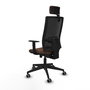 Piqueras y Crespo Chaise de Bureau Horna avec Appui-tête et Soutien Lombaire, Marron Foncé