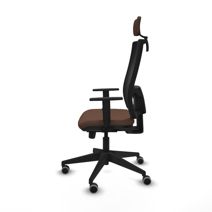 Piqueras y Crespo Chaise de Bureau Horna avec Appui-tête et Soutien Lombaire, Marron Foncé