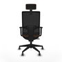 Piqueras y Crespo Chaise de Bureau Horna avec Appui-tête et Soutien Lombaire, Marron Foncé