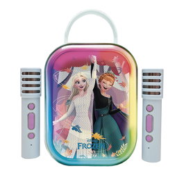 Lexibook Karaoke Disney Frozen Rechargeable avec Deux Microphones Sans Fil et Effets Lumineux - Lexibook - Btc030Fz - Pour Enfants Dès 6 Ans