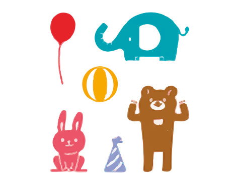 Innspiro Set de tampons acryliques Animaux 5,3x6cm