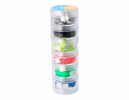 Innspiro Set de gemmes acryliques carrées couleurs fluo 8x8mm (240u approx.)