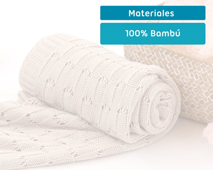 KioKids Couverture en Bambou Beige