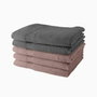 Today Lot de 5 Draps de Bain 70x130 cm - Rose des sables et Acier