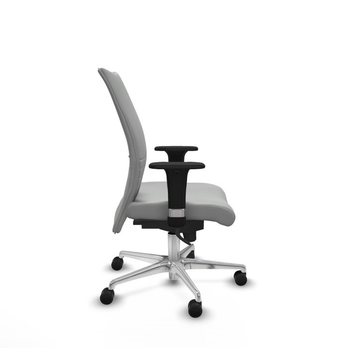Piqueras Y Crespo Chaise de bureau Albacete confidente Gris clair avec mécanisme Synchrone et base Aluminium