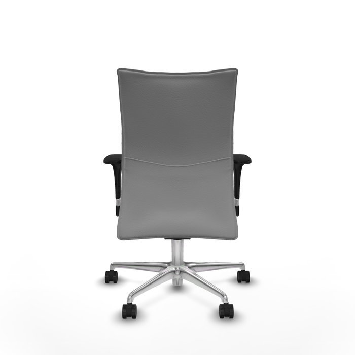 Piqueras Y Crespo Chaise de bureau Albacete confidente Gris clair avec mécanisme Synchrone et base Aluminium