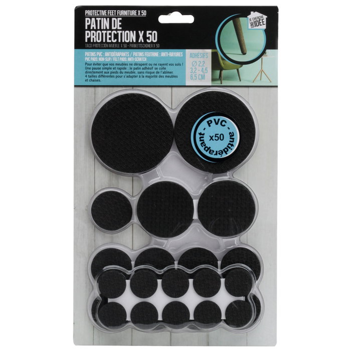 Je cherche une Idee Lot de 50 Protections Adhésives en Feutre et PVC Je cherche une Idee Lot de 50 Protections Adhésives en Feutre et PVC