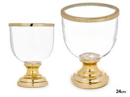 GIFTDECOR Portavela Copa Grande Dorada