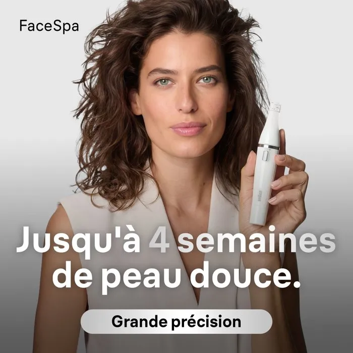 Braun Face SE810 - Épilateur visage 2-en-1 Wet & Dry avec brosse nettoyante