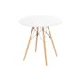 BigBuy Home Table Ronde Blanc Naturel