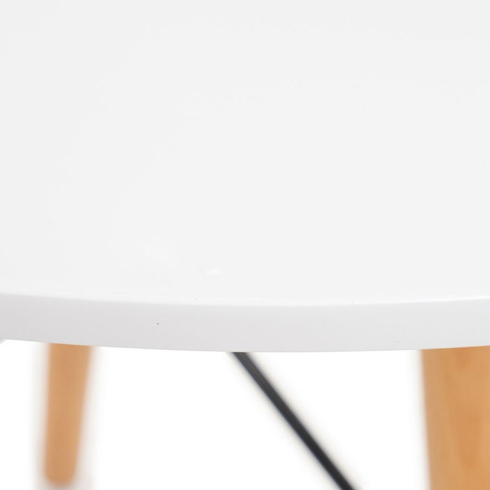 BigBuy Home Table Ronde Blanc Naturel