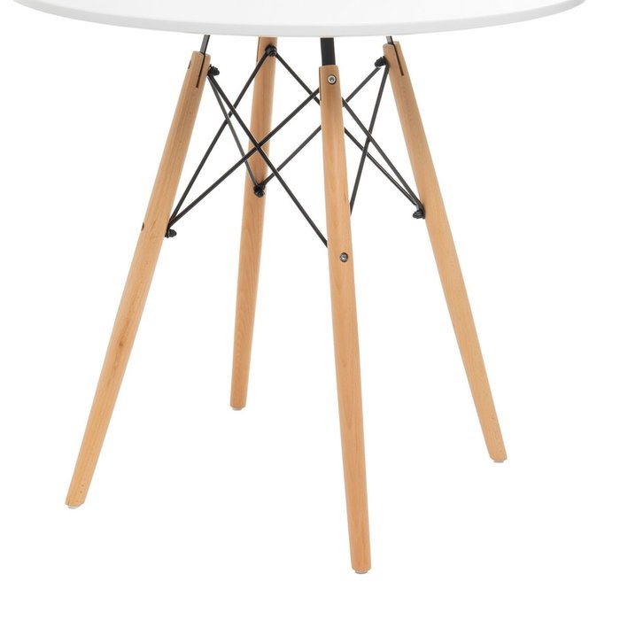 BigBuy Home Table Ronde Blanc Naturel