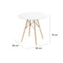 BigBuy Home Table Ronde Blanc Naturel