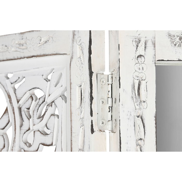 Paravent Home ESPRIT Blanc Bois de manguier Miroir 152 x 2 x 182 cm Paravent Home ESPRIT Blanc Bois de manguier Miroir 152 x 2 x 182 cm