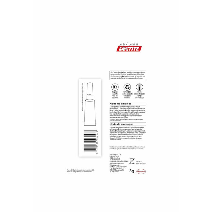 Colle Loctite SuperGlue-3 2943113 3 g Repositionnable Gel Colle Loctite SuperGlue-3 2943113 3 g Repositionnable Gel