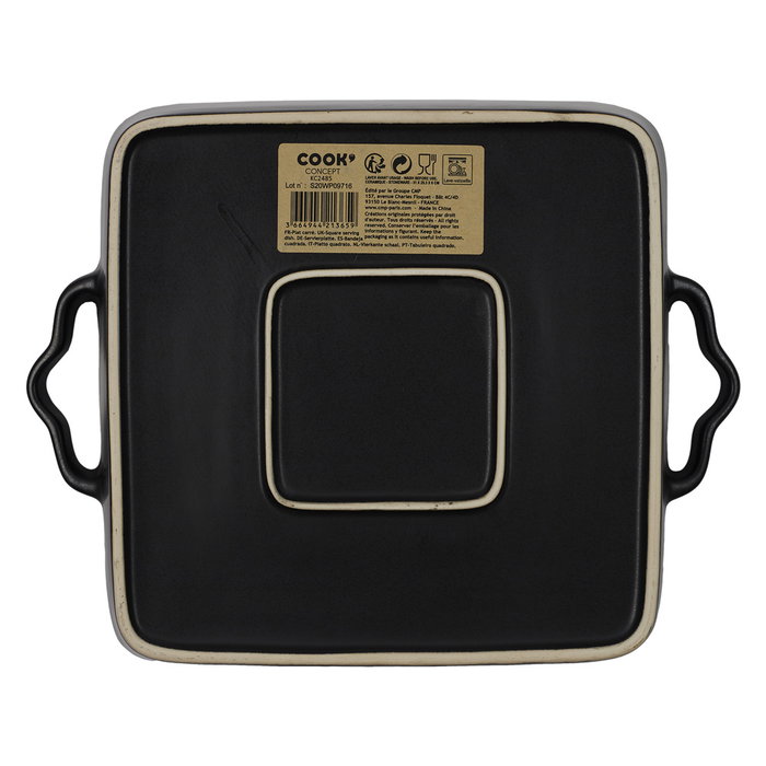 Cook Concept Plat carré avec anses 25x25 cm Plats Gourmands
