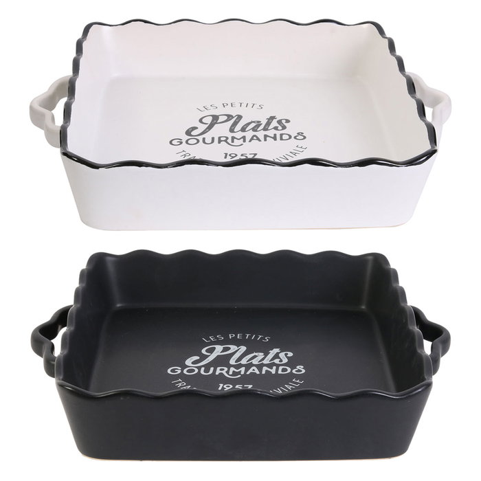 Cook Concept Plat carré avec anses 25x25 cm Plats Gourmands