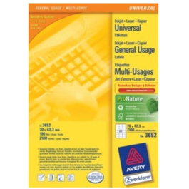 Avery Zweckform Étiquettes 70 x 42,3 mm, A4, Blanc