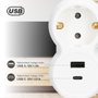 GSC Evolution Adaptateur simple avec USB Type A et Type C - Blanc