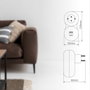 GSC Evolution Adaptateur simple avec USB Type A et Type C - Blanc