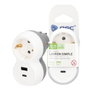 GSC Evolution Adaptateur simple avec USB Type A et Type C - Blanc
