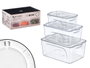 Kinvara Set de 3 Organisateurs Réfrigérateur Aro Blanc 31x14x21 cm Plastique PET et PP (Set de 6)