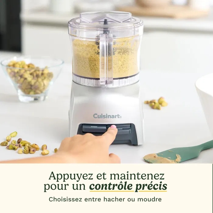 Cuisinart Hachoir électrique Pixie Chopper CCH32E 250 W Capacité 0.7 L - Compact et puissant avec lame réversible inox pour hacher, mixer et fouetter - Gris