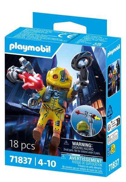 Playmobil Héros Robot 71837 - Figurine Robotique avec Lancer de Projectiles et Âge Recommandé +4 Ans