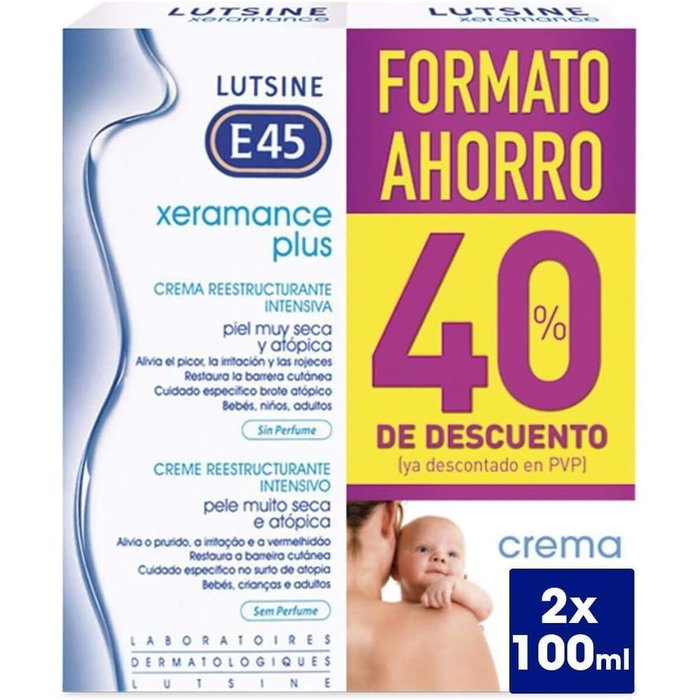 Lutsine E45 XERAMANCE PLUS Pack crème restructurante intensive 2 x 100 ml