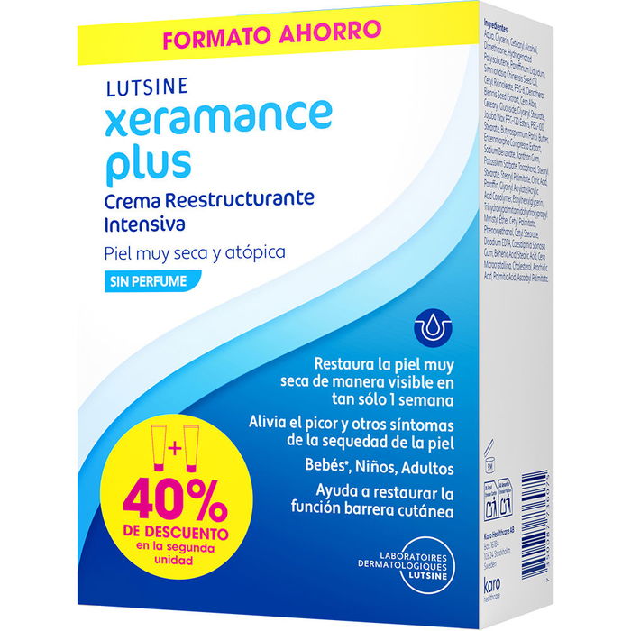 Lutsine E45 Pack 2 Crèmes Restructurantes Intensives XERAMANCE PLUS 100 ml