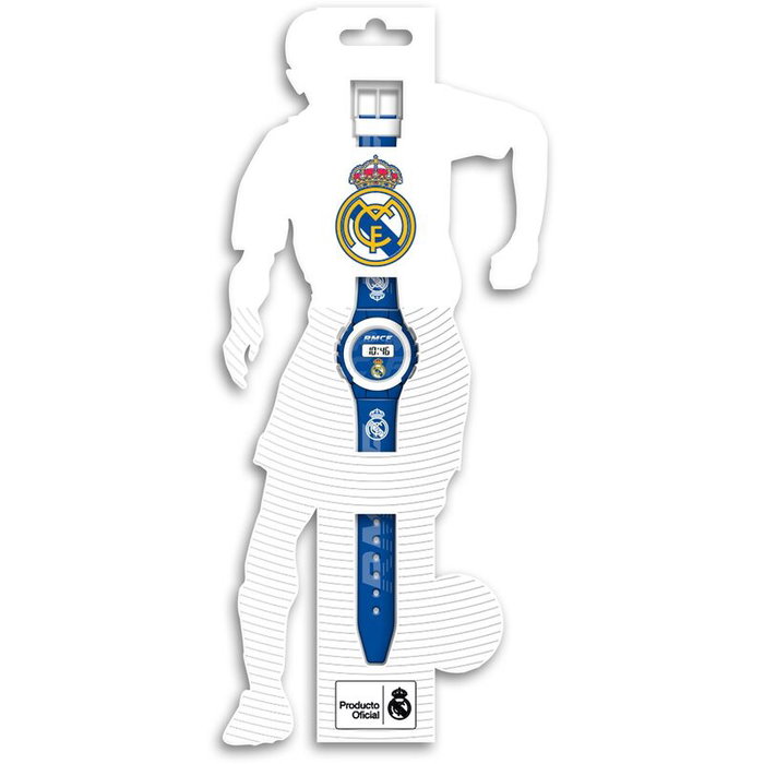 KIDS LICENSING - Montre digitale Real Madrid officielle avec bracelet, dimensions 285 x 75 x 20 mm et poids 26 g, pour enfants et fans de football
