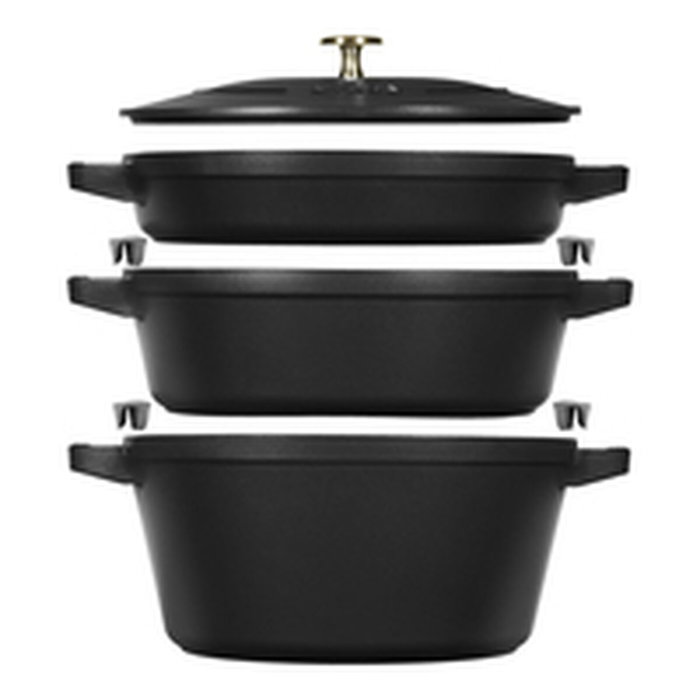 Zwilling Staub Roaster La Cocotte Set 3 pièces noir Zwilling Staub Roaster La Cocotte Set 3 pièces noir