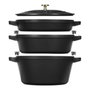 Zwilling Staub Roaster La Cocotte Set 3 pièces noir