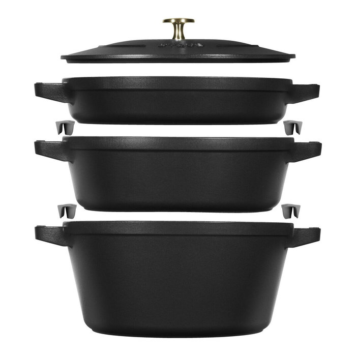 Zwilling Staub Roaster La Cocotte Set 3 pièces noir Zwilling Staub Roaster La Cocotte Set 3 pièces noir