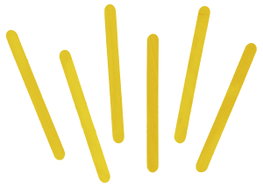 Innspiro Bâtonnets de polo en bois standard jaune 114x10x2mm, 50u.