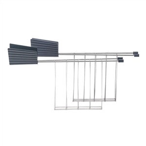 Alessi MDL08RACKG Set de 2 grilles plissées grises pour grille-pain, design Michele De Lucchi, collection Plissé Alessi MDL08RACKG Set de 2 grilles plissées grises pour grille-pain, design Michele De Lucchi, collection Plissé