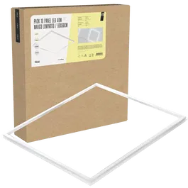 BX3 LIGHT Pack de 10 Panneaux LED de Plafond 40W, 3600 Lm, 6000K, 60x60 cm, Encadrement Lumineux, BX3-LPF-6060-40W-CW