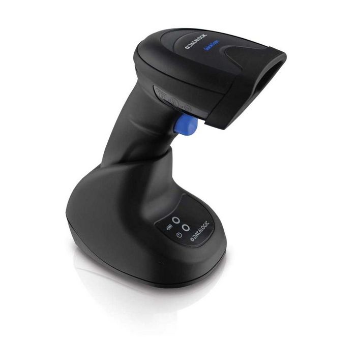 Datalogic QM2500 Kit scanner code-barres mobile 2D sans fil 433 MHz avec station de charge USB, couleur noir