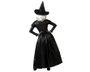 atosa Déguisement de sorcière noire longue avec chapeau pour fille