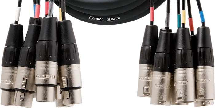 Cordial Multipar 8 XLR Mâle/Femelle 5 M Cordial Multipar 8 XLR Mâle/Femelle 5 M