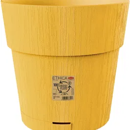 Stefanplast Pot de fleur Ethica 2 L 40 x 39 cm avec réserve d'eau couleur moutarde
