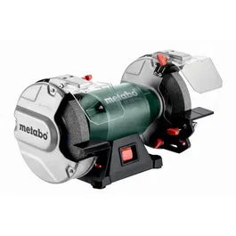 Metabo Touret à Meuler DS 200 Plus - 200 mm - Meules en Corindon Brun 36P/60N avec Pare-Étincelles et Porte-Pièce pour Affûtage, Ponçage, Ébavurage