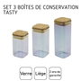 Fackelmann Set de 3 boîtes de conservation Tasty Green Vert