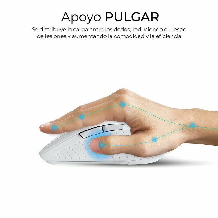 clavier et souris Subblim SUBKBC-DCOPW1 Blanc Espagnol Espagnol Qwerty QWERTY