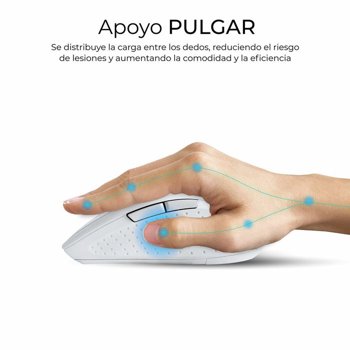 clavier et souris Subblim SUBKBC-DCOPW1 Blanc Espagnol Espagnol Qwerty QWERTY